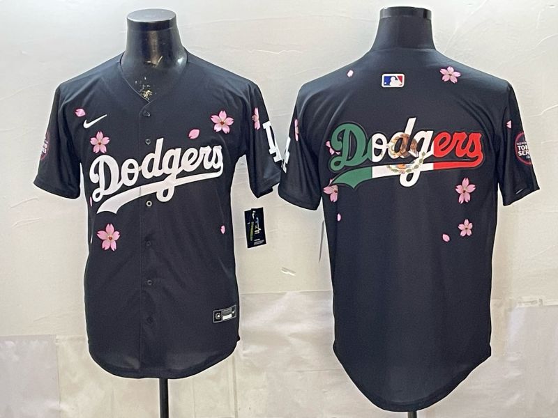 Men Nike 2026 Los Angeles Dodgers Blank Black Sakura Edition Game MLB Jersey 006->los angeles dodgers->MLB Jersey